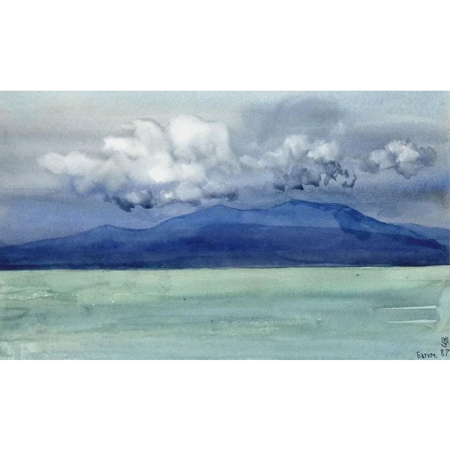 Contemporary Nikolai Uvarov, Batumi, 1987, Watercolor For Sale - Image 3 of 3