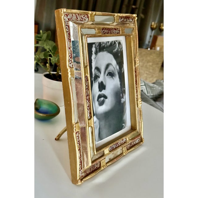 Venetian Giltwood Reverse Painted Picture Frame For Sale In Palm Springs - Image 6 of 17