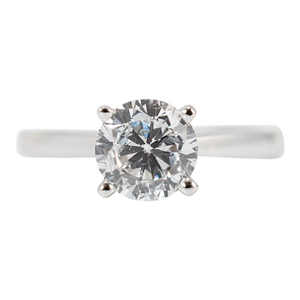 Ladies 10k White Gold 1.10ct Lab Grown Diamond Solitaire Engagement Ring, Size 6