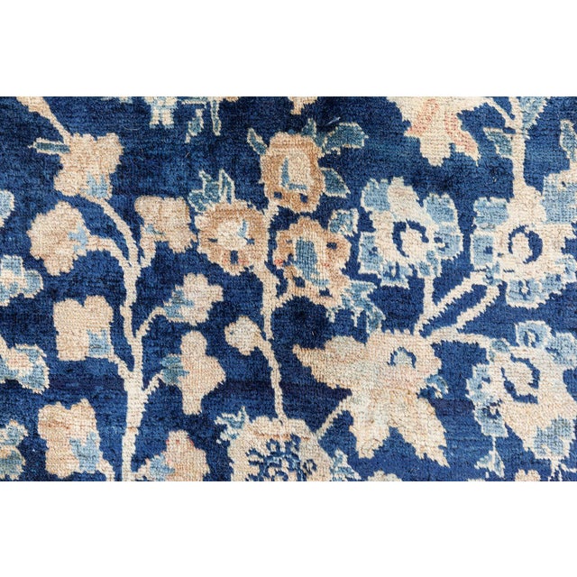 Textile Authentic Persian Tabriz Handmade Wool Carpet For Sale - Image 7 of 9