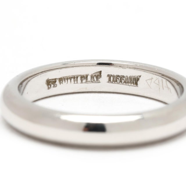 Tiffany and Co. Tiffany & Co Band Ring, Ruthenium & Platinum, Ring Size 4 For Sale - Image 4 of 5