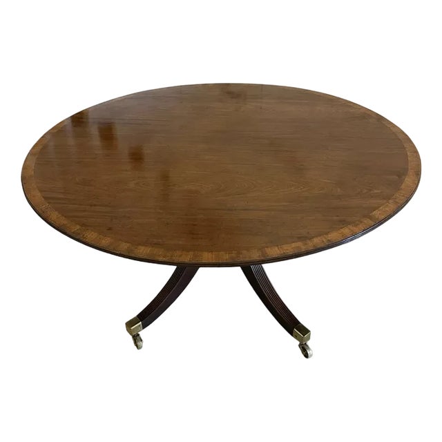 George III Figured Mahogany Circular Dining Table, 1820s For Sale