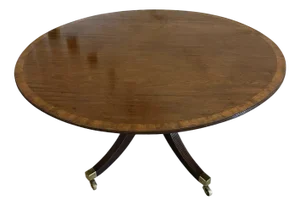 George III Figured Mahogany Circular Dining Table, 1820s