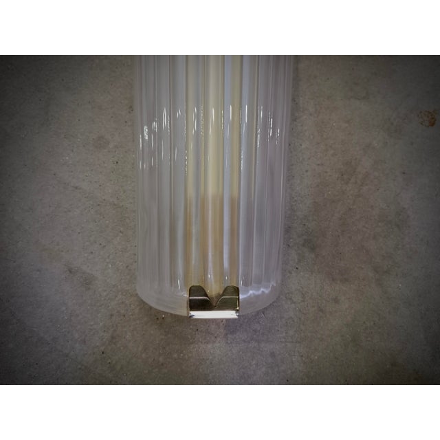 Gold Murano Art Glass Sand Blasted Color and Brass Wall Light For Sale - Image 8 of 9