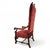 Antique Victorian Carved Ornate Oversized Tufted Back Throne Chair Newly Reupholstered For Sale - Image 4 of 8