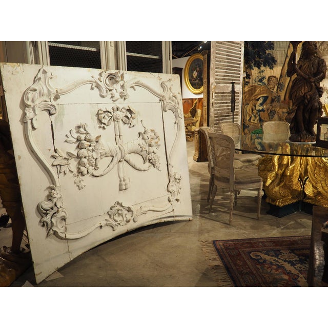 Large Painted Louis XVI Chateau Boiserie Overdoor, Circa 1760 For Sale - Image 11 of 12