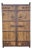 Antique Pinewood Doors With Studded Iron Bands & Sliding Latch For Sale
