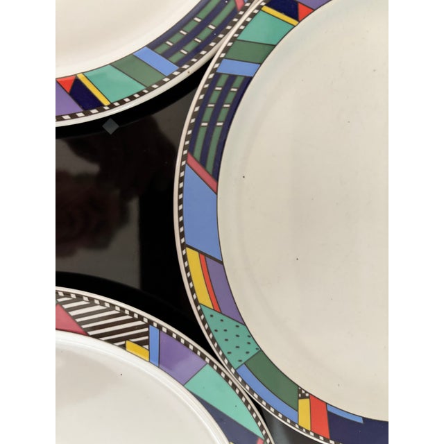 Scenario Metropol Dinner Plates by Barbara Brenner for Rosenthal, 1990s, Set of 3 For Sale - Image 12 of 17