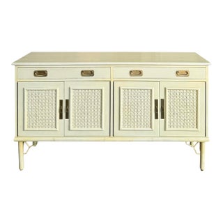 1960s Bamboo and Cane Sideboard Attributed Ficks-Reed For Sale