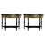Italian Walnut and Brass Console Table from Justfurnituress SRL, Set of 2 For Sale - Image 11 of 11