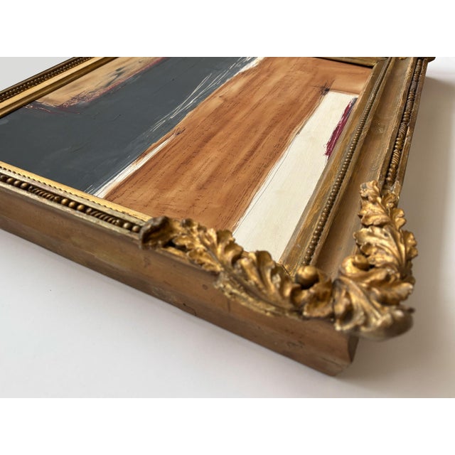 “Romantic” Abstract Art in 1800's Antique Frame, Transitional Living Room Art by JTS For Sale In Minneapolis - Image 6 of 11