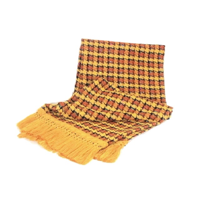 Vintage Plaid Handwoven Wool and Alpaca Throw Blanket For Sale - Image 9 of 13