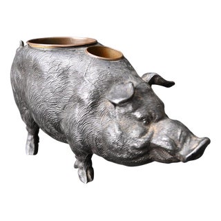 Zinc Pig Cigar Holder For Sale