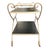 Vintage Hollywood Regency Two-Tier Bar Cart For Sale - Image 4 of 8