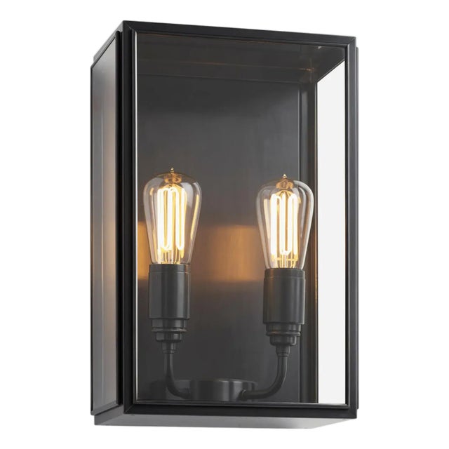 Tekna Essex City-C Wall Light With Dark Bronze Finish and Clear Glass For Sale