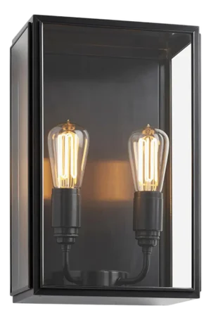 Tekna Essex City-C Wall Light With Dark Bronze Finish and Clear Glass