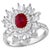 1.1 Carat Natural Oval Ruby and 2 Carat Diamond 18 Karat White Gold Ring S 6.75 For Sale - Image 15 of 18