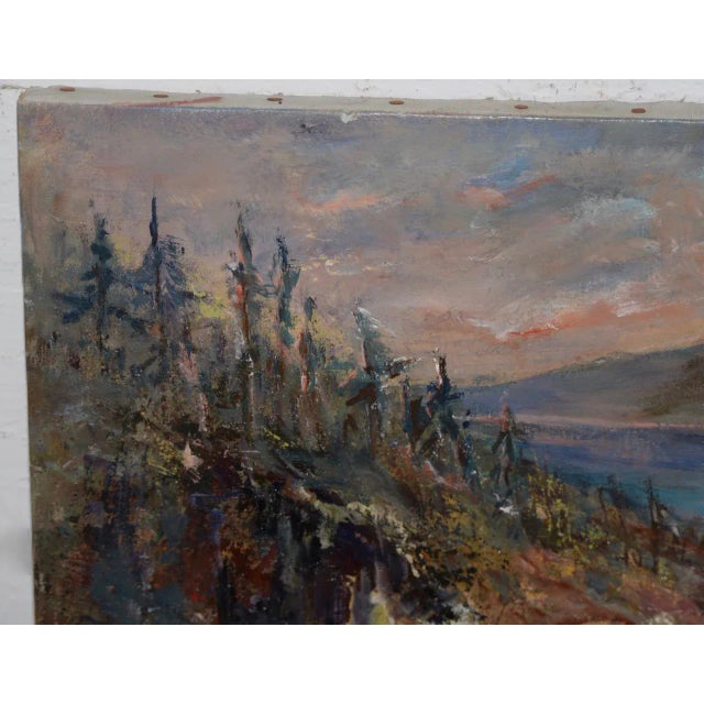 Impressionist Irina Roublon "luminous Mountain Landscape" Oil Painting C.1960s For Sale - Image 3 of 8