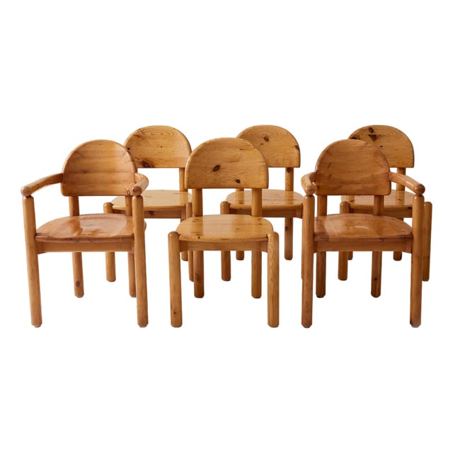 Rainer Daumiller Pine Dining Chairs, 1960s-70s, Set of 6 For Sale