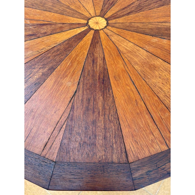 Spanish Marquetry Side Table, Mid-20th Century For Sale - Image 9 of 13