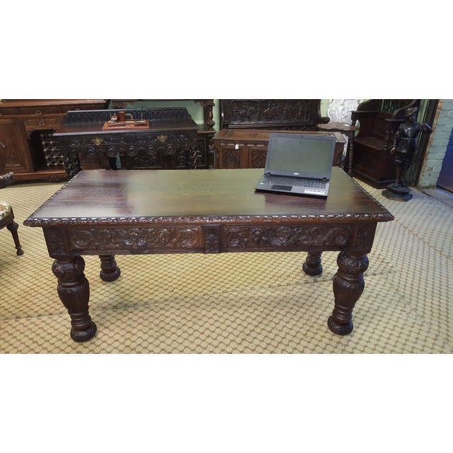 Antique Victorian Library Table Chairish