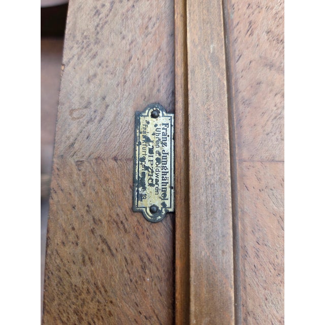 Antique Franzl Junghahnel Leipzig Germany Wall Clock Chimes For Sale - Image 18 of 18