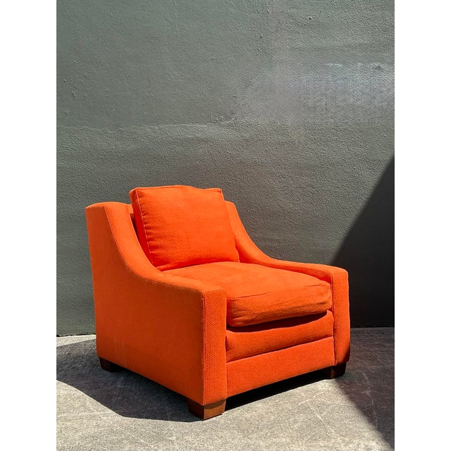 Wood Vintage Ralph Lauren Upholstered Lounge Chair For Sale - Image 7 of 12