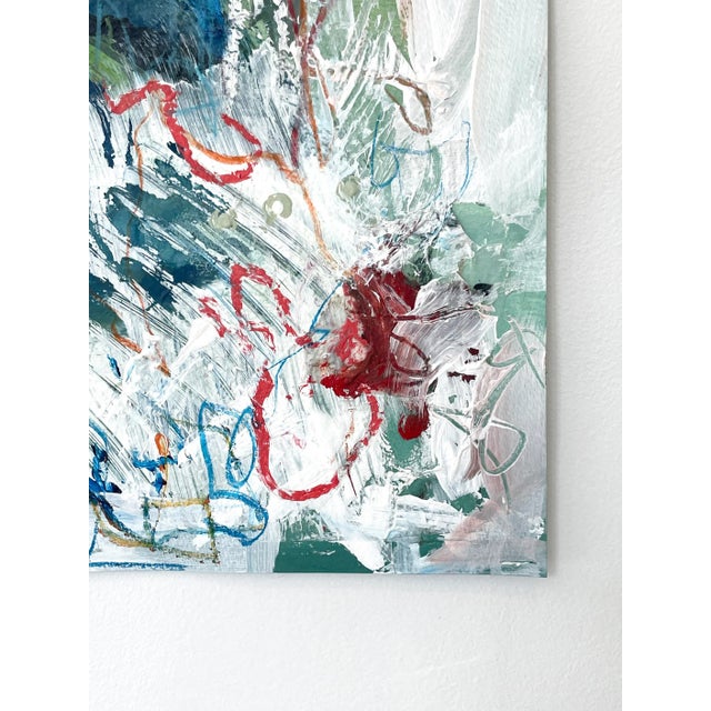 Abstract Small Work on Paper Acrylic Painting Untitled #12 by Stephanie Visser For Sale In Los Angeles - Image 6 of 8