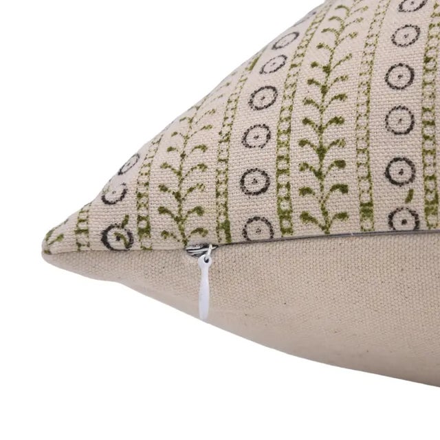 Art Deco Fabdivine Artisan Block Print Throw Pillow Cover 14x36 Inch Duck Canvas-Ethenic Leheriya For Sale - Image 3 of 3