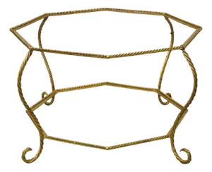 Vintage Italian Hollywood Regency Gold Gilt Iron Rope Metal Coffee Table Base