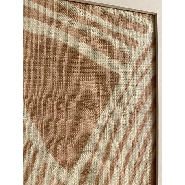 Abstract Framed Textile in Blush and Ivory For Sale - Image 12 of 13
