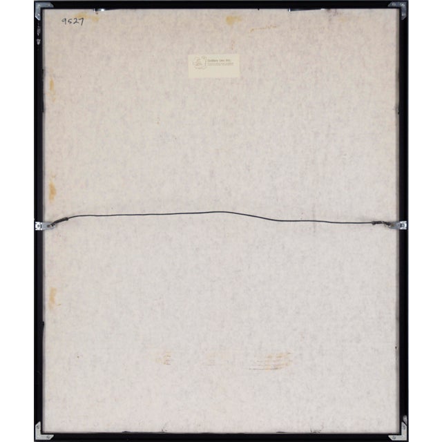 Red "By the Canal" Limited Edition Lithograph on Archival Paper by Michael Leu For Sale - Image 8 of 9