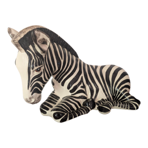 Vintage Pina Black & White Zebra Sculpture