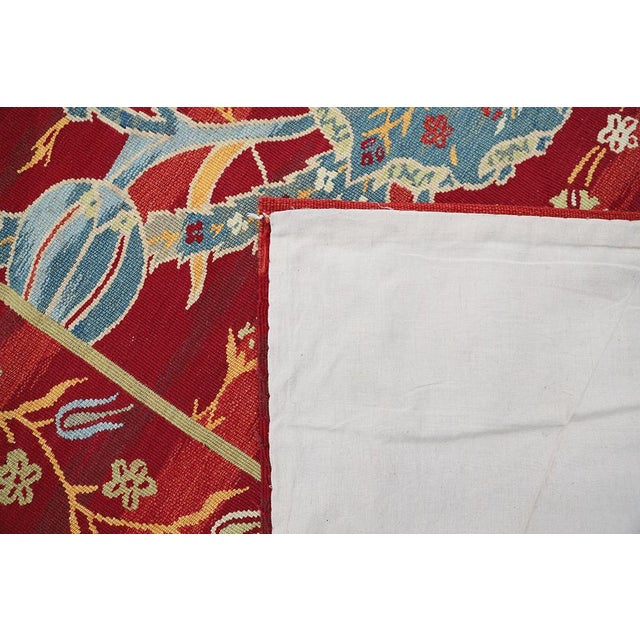 8'x10' Handwoven Kilim Rug | Flatweave Bessarabian Kilim | Floral Motif For Sale - Image 4 of 9