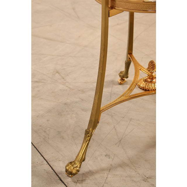 Mid 20th Century Neoclassical Style Pair of Marble Top Gueridon Side Tables For Sale - Image 11 of 18