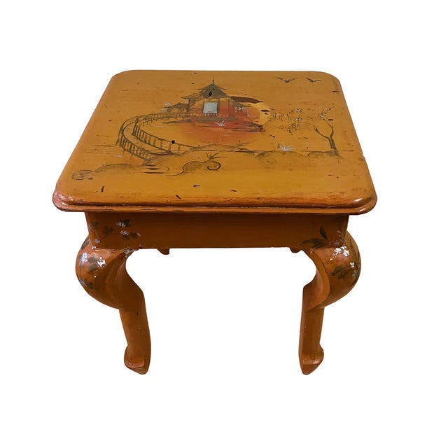 Japanese 1950s Japanese Lacquer Painted Stool or Small Table For Sale - Image 3 of 10