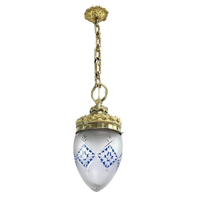 Art Nouveau Hanging Lamp in Bronze, 1890s For Sale - Image 9 of 9