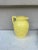 French Yellow Majolica Pitcher Onnaing Circa 1920.