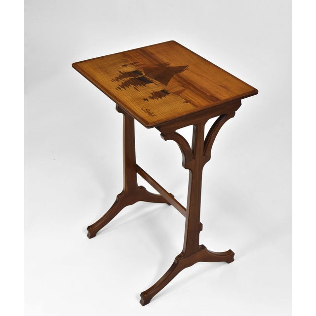 Art Nouveau Seascape Boats Nesting Tables by Emile Gallé, 1900s, Set of 4 For Sale - Image 6 of 18