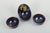 Gustavsberg Set of Three Miniature Bowls, Mid-20th Century. Three small hand-glazed bowls in deep blue glaze, one...
