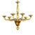 Contemporary Linear "Rigadin"amber Murano Glass Chandelier For Sale