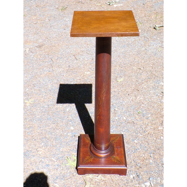 Antique Art Nouveau Mahogany Pedestal Plant Bust Stand For Sale In Boston - Image 6 of 18