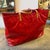 1990s 1999 Louis Vuitton Red Vernis Patent Leather Reade Gm Huge Tote-Bag For Sale - Image 5 of 16