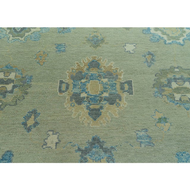 Turkish Turkish Oushak Rug 8'7" x 12'2" #19031 For Sale - Image 3 of 8
