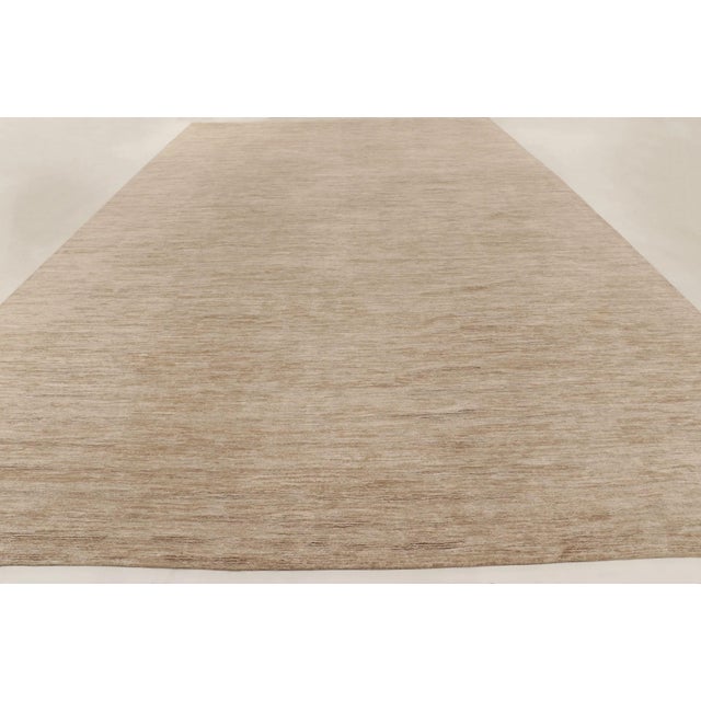 Traditional Rug & Kilim’s Oversized Contemporary Textural Rug in Soft & Tonal Beige For Sale - Image 3 of 9