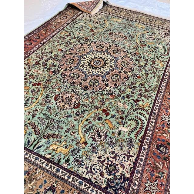 Persian Vintage Persian Tabriz, 8' X 11' For Sale - Image 3 of 9