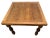 Wood 1930s Farmhouse English Tudor Expansion Table Turned Bulbous Legs Quarter Sawed Oak For Sale - Image 7 of 12