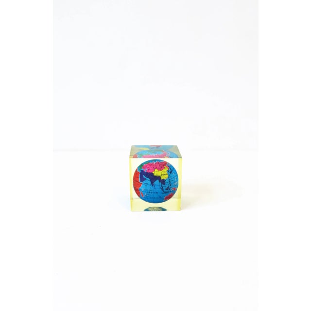 Modern Acrylic Encased World Globe For Sale - Image 4 of 13