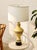 Canary Yellow Vintage Mid-Century Atomic Ceramic Table Lamp With Cutout Base For Sale - Image 8 of 12