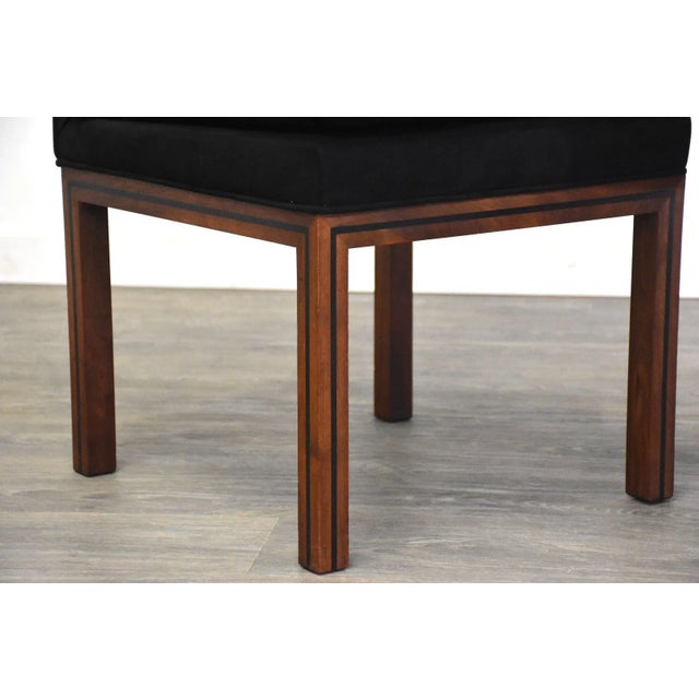 John Stuart Walnut Dining Chairs - Set of 4 For Sale - Image 9 of 10